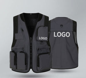 Gilet multi-poches Photographie Gilet personnalisé Vêtements de travail avec logo Directeur de tournage News Reporter Dining Vest Bandoulière - Product Image 2