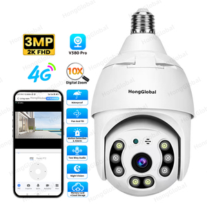 Hongglobal 3MP HD không dây E27 360 độ IP PTZ camera V380 Pro màn hình nhà thông minh giám sát wifi an ninh <span class=keywords><strong>CCTV</strong></span> bóng đèn camera - Product Image 1