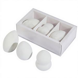 Éponge de maquillage <span class=keywords><strong>magique</strong></span> en forme de goutte d'eau, non en latex, bicolore, motif marbré, pour le maquillage, avec logo imprimé - Product Image 1