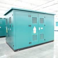 Boîte de transformateur d'équipement électrique industriel extérieur compacte, type poste de transformation et boîte de distribution, 200 KVA 15 KV avec 24 prises