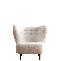 Fauteuil individuel haut dossier en laine d'agneau personnalisé, confortable, en tissu, pour la maison, l'appartement, l'hôtel, le salon