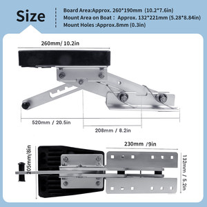 Support de moteur hors-bord en aluminium, planche de montage en polypropylène solide pour matériel marin de bateau - Product Image 4