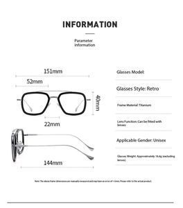 Gafas de Sol Steampunk de los Vengadores Endgame, Gafas de <span class=keywords><strong>Iron</strong></span> <span class=keywords><strong>Man</strong></span> y Spider-<span class=keywords><strong>Man</strong></span>, Monturas Cuadradas Polarizadas con <span class=keywords><strong>Lentes</strong></span> de Espejo, Estilo Tony Stark - Product Image 5