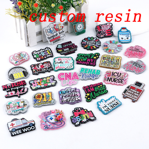 Kovict Plaques plates en résine acrylique – Porte-badges personnalisés à motifs de dessins animés pour loisirs créatifs, accessoires de bijouterie et supports de badges d'identification - Product Image 2