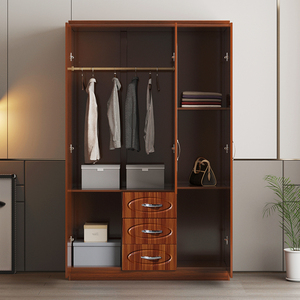 Armadio Economico in Legno dal Design Classico, Mobile da Camera da Letto a 3 Ante in MDF <span class=keywords><strong>con</strong></span> <span class=keywords><strong>Cassetti</strong></span> - Product Image 4