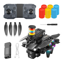 Drone jouet K22 Max à double caméra FPV, lanceur de frisbee, flux optique, lumières éblouissantes, quadricoptère pliable pour photos aériennes, moteur sans balais
