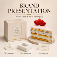 Niedliches Herz-Dekoriertes Keramik-Kuchenstück Kerzenhalter in Dessertform für Tischdekoration