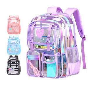 2025 recién llegado personalizado transparente PVC <span class=keywords><strong>impermeable</strong></span> cremallera Unisex chico ventana escuela <span class=keywords><strong>mochila</strong></span> con suministros - Product Image 1