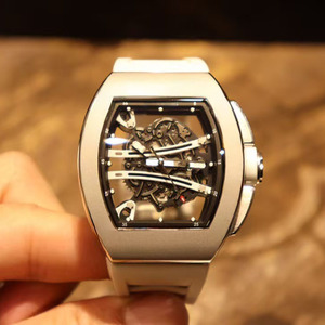 Montre homme de luxe classique haut de gamme, squelette automatique mécanique, aiguilles lumineuses, or rose, pour affaires - Product Image 1