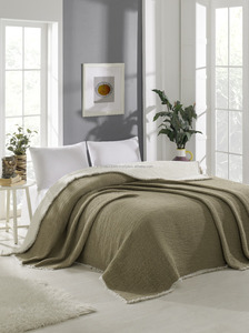 ผ้าห่มผ้ามัสลิน100% ผ้าฝ้ายหนา160x220ซม. 62x86นิ้วผ้าห่มคอตตอน - Product Image 4