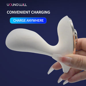 真珠光沢のある白いウェアラブルミニバイブレーター 女性用 ハンズフリー クリトリス刺激 ディスクリート パーソナルマッサージャー セックストイ バイブレーター - Product Image 3