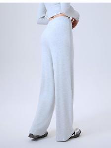 Pantalones de yoga de pierna ancha de cintura alta con cordón para mujer, suaves, transpirables, de tela drapeada, elásticos y holgados, ideales para fitness casual. Venta al por mayor. - Product Image 5
