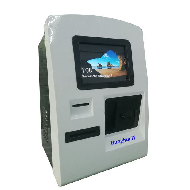 Wall Mounted Note Acceptor Barcode Scanner Kiosk with Software SDK Support One Way ATM