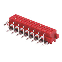 Diskon besar 2.54mm pitch mikro cocok merah IDC kawat konektor ke papan soket wanita untuk tipe sudut kanan