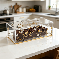 Support à gâteau personnalisable en acrylique écologique avec couvercle pour Shabbat et fêtes juives – Idéal comme cadeau