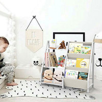 Étagère à chariot mobile facile à installer pour enfants Étagère de sol de type debout pour le stockage de livres d'images