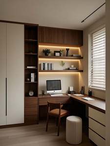 WoodenShelving Built-in Library Wall Customizable Living Room Bookcase Laminated Board Wine <b>Cabinet</b> Living RoomFurniture Display - Product Image 3