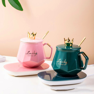 Popular heated <b>mug</b>, 55-degree constant temperature, warming cup set, suitable as a gift, corporate gift, printable heated water - Product Image 2