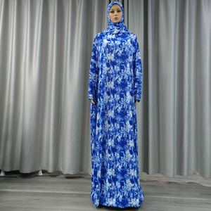 Hot Model Big Free Size Women Robe 6 Tie-dye Colors Muslim Hijab Dress Abaya Dubai Arab Middle East Africa Hooded Caftan Gown