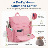 Sac à langer de voyage de luxe pour maman, grand format, imperméable, de haute qualité, avec matelas à langer intégré