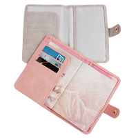 Sac de documents multifonctionnel simple à l'étranger Sac de passeport de billet Portefeuille de voyage Porte-passeport