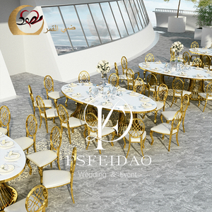 Mesa de Comedor Ovalada de Lujo Moderna con Tapa de MDF y Hierro para 12 Personas, para Uso en Hoteles y Exteriores - Product Image 6