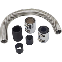 Universel avec embouts de serrage pour refroidissement de voiture 1964-77 Chevelle en acier inoxydable 24 tuyau de radiateur chromé