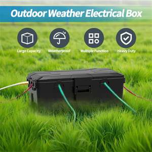 Allifemax IP54 Square <b>Waterproof</b> Electrical Box PP Plastic Injection for <b>Garden</b> Outdoor Weather Connections - Product Image 5