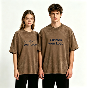 T-shirt Homme Premium en Coton 100% avec Impression DTG, Effet Délavé, Coupe Oversize, Logo Personnalisé, Streetwear, Épaules Tombantes, Grammage Lourd, Motif Graphique - Product Image 2