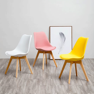 Pied en bois de hêtre, siège en plastique, <span class=keywords><strong>chaise</strong></span> à cadre en fer, meilleur prix - Product Image 5