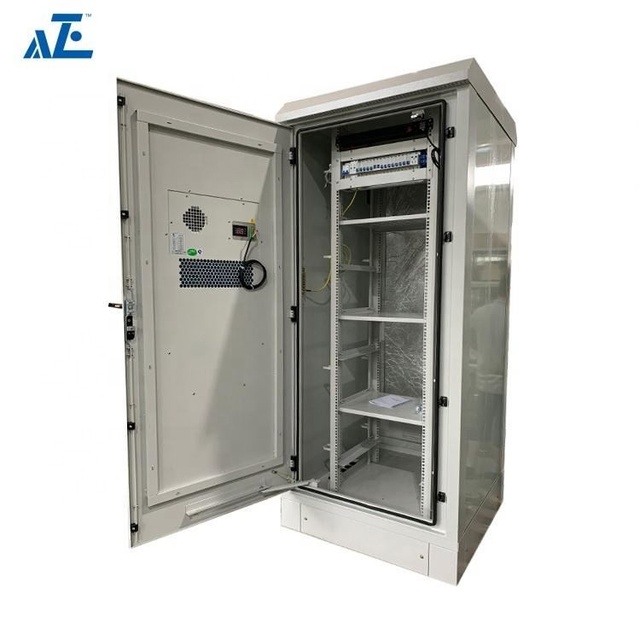 19 Inch Rack 27U 30U 39U Waterproof IP55 Outdoor Network Cabinet Telecom Enclosure Aluminum Alloy Stainless Steel CE Certified