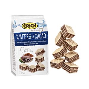 Crich Chocolate Cocoa Wafer Biscuits Crispy <b>Sweet</b> 250g 10 <b>Packets</b> <b>in</b> Bag - Product Image 1