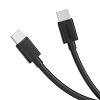 Cable de Datos ESEEKGO G-01AB de Carga Rápida Tipo-C a Tipo-C, 1M 3.3FT, Negro, USB-C a USB para Laptops y Teléfonos Móviles, 3.3FT/1M, Negro