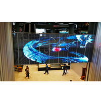 Écran LED transparent clair, mur vidéo TV, P3.91mm, écran LED en maille intérieure, affichage numérique, écrans LED