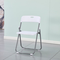 Silla Plegable Simple Multiusos, Silla Plegable Metálica Portátil para Reuniones o Actividades en Interiores