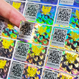 An ninh Sticker thẻ bao bì mã nhỏ nối tiếp 5um tấm nhãn con dấu <span class=keywords><strong>Hologram</strong></span> cào holograma kiểm tra tính xác thực với - Product Image 1