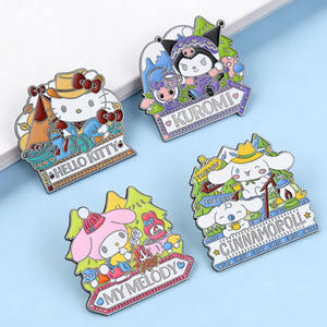 Wholesale Exquisite Sanrio Enamel Pins, Safety Pin Back, Custom Logo Lapel Pins for <strong>Hello</strong> <strong>Kitty</strong> Fans, Backpack Decor &amp; Gifts - Product Image 1