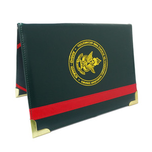 Cubierta de cuero de Pu para pasaporte, cubierta de doble pliegue <span class=keywords><strong>A4</strong></span> personalizada de 8,5x11 pulgadas, para graduación, certificado suave, tarjetero - Product Image 6