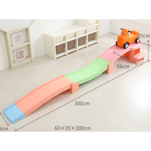 Trắng và đầy màu sắc mềm chơi xuống roller coaster <span class=keywords><strong>Slide</strong></span> thú vị thiết bị chơi trẻ em - Product Image 2