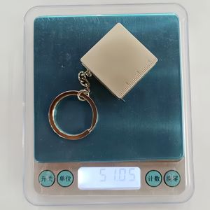 Porte-clés en métal, acier inoxydable, alliage de zinc, règle rétractable, petits outils de porte-clés, mini ruban à mesurer en métal, porte-clés - Product Image 6