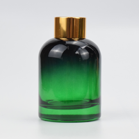 Vente chaude usine – Bouteille diffuseur à roseaux ronde en verre de luxe personnalisée 100ml 150ml 200ml pour huiles essentielles et parfums, avec logo personnalisé