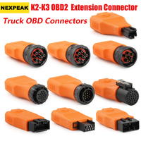 Herramienta de diagnóstico de camiones NEXPEAK K2 K3 adaptador OBD2 con y pantalla Digital para ISUZU BENZ para
