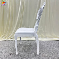 Chaise de mariage royale élégante en résine blanche Chaise de banquet d'événement de palais
