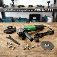 Meuleuse d'angle électrique AC sans balais 2200W robuste de 125 mm/5 pouces avec réglage de vitesse pour la découpe et le polissage du métal, du marbre et de la pierre