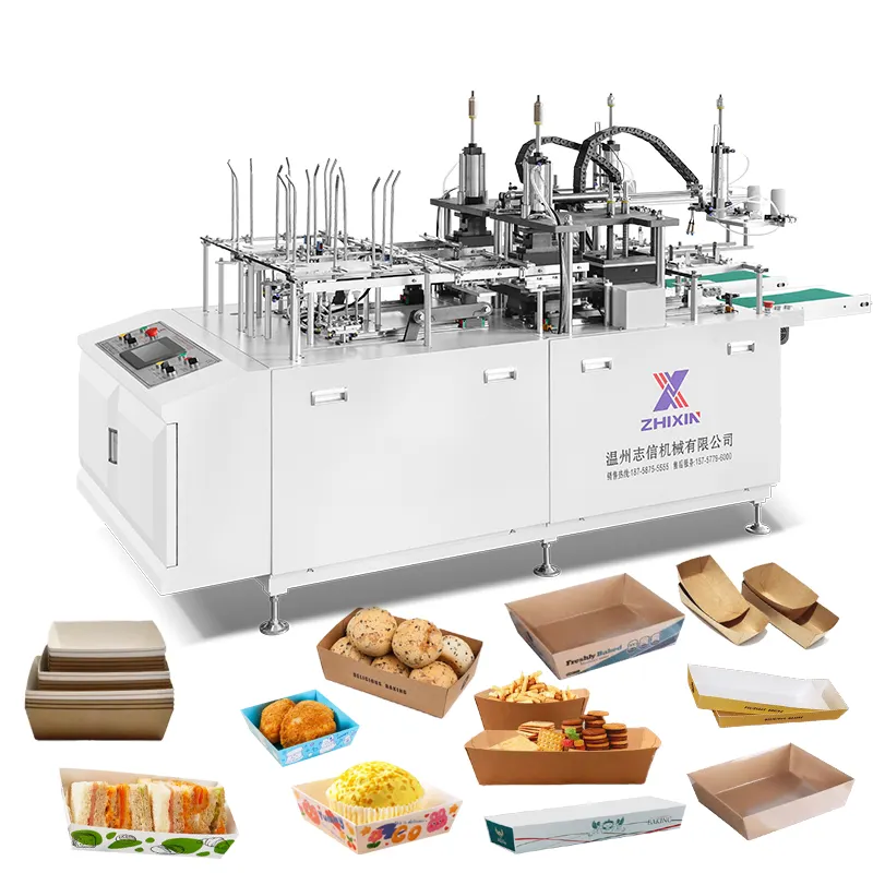 ماكينات ZX-600 لصنع صناديق الطعام والكعك والحلوى وصينية الكعك المشكّل