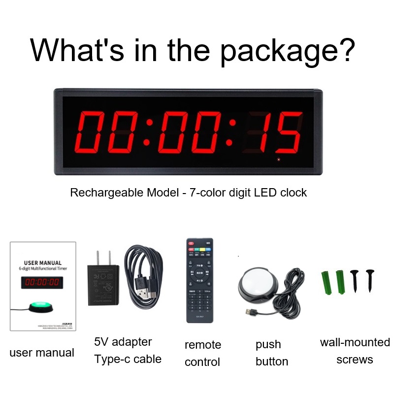 Pantalla de 1,5 pulgadas, 6 dígitos y 7 colores