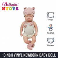 Belinda Toys Kinder 13-Zoll Silikon Reborn Babypuppen-Set Realistische Neugeborenen-Puppen Lebensechtes Silikon Echtes Baby Geschenkset Puppen