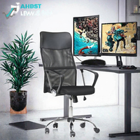 Chaise de bureau moderne en plastique, chaise de bureau à domicile, chaise d'étudiant, chaise de dortoir, chaise de jeu pivotante avec dossier en maille