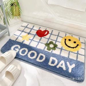 Alfombra de baño floral con forma novedosa, antideslizante, de secado rápido, para baño, dormitorio, sala de estar - Product Image 2