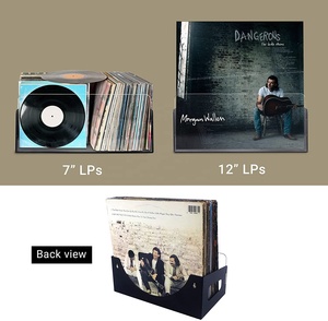 Support de disque vinyle rétro en métal noir, best-seller 2022, supports de disque vinyle à montage mural pour l'affichage d'albums, support de disque vinyle - Product Image 4